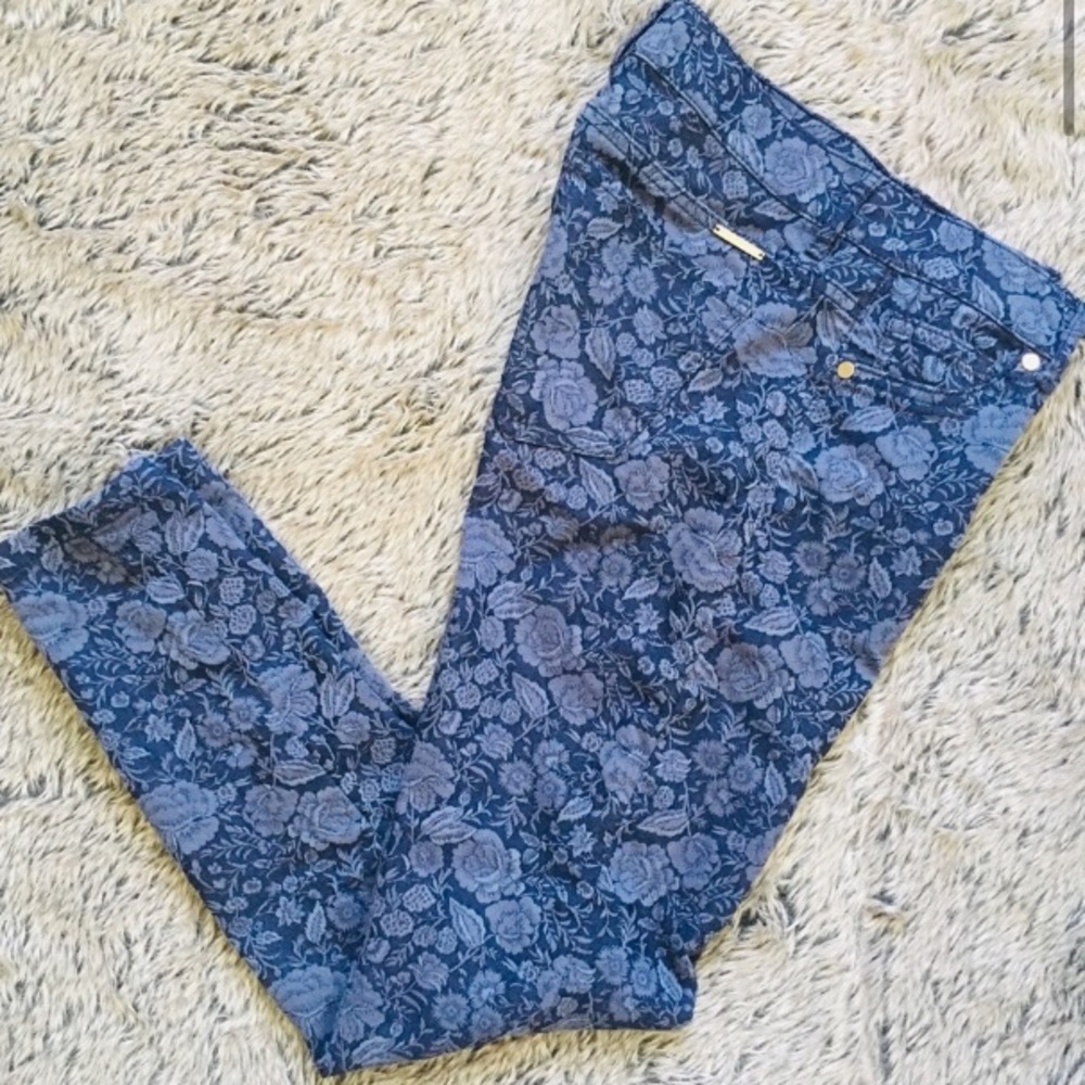 New York & Company ankle length brocade print jiggings size 0